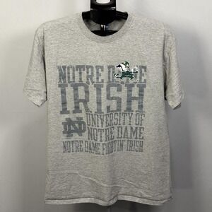 Notre Dame Fighting Irish Shirt Mens‎ XL Gray College Football NCAA Graphic Tee